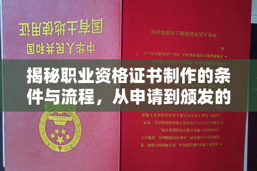 宜城揭秘职业资格证书制作的条件与流程，从申请到颁发的全解析