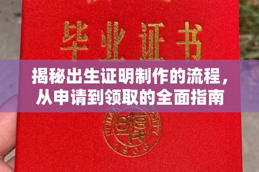 宜城揭秘出生证明制作的流程，从申请到领取的全面指南
